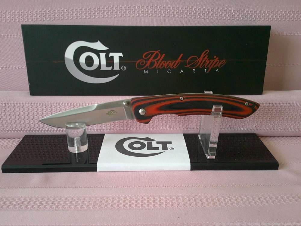 New In Box Complete Stunning Colt So Low Fighter Blood Stripe Knife!-img-16