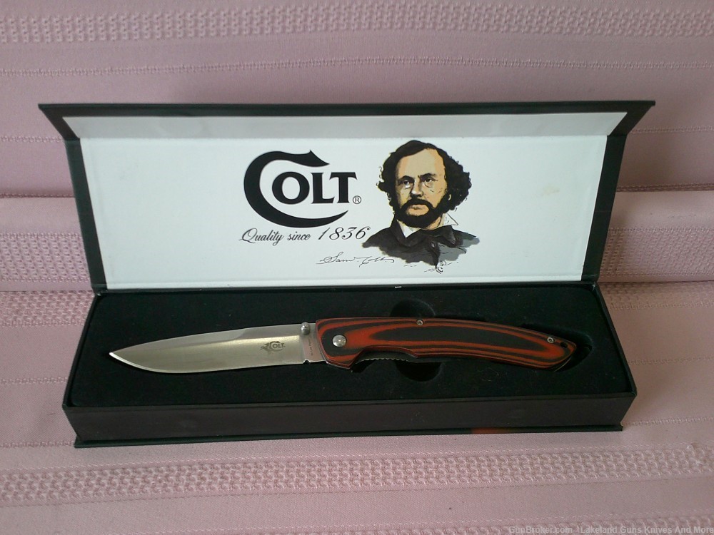 New In Box Complete Stunning Colt So Low Fighter Blood Stripe Knife!-img-20