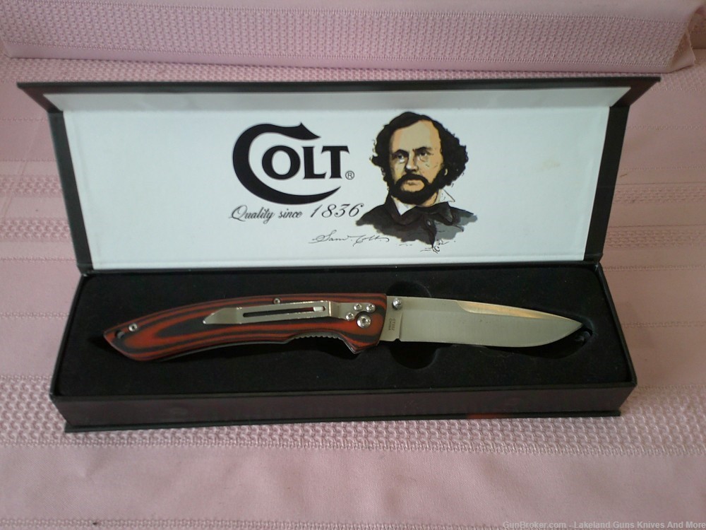 New In Box Complete Stunning Colt So Low Fighter Blood Stripe Knife!-img-13