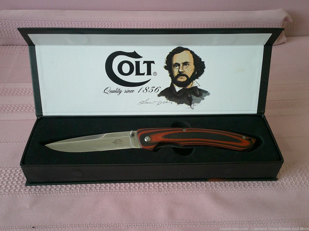 New In Box Complete Stunning Colt So Low Fighter Blood Stripe Knife!-img-10