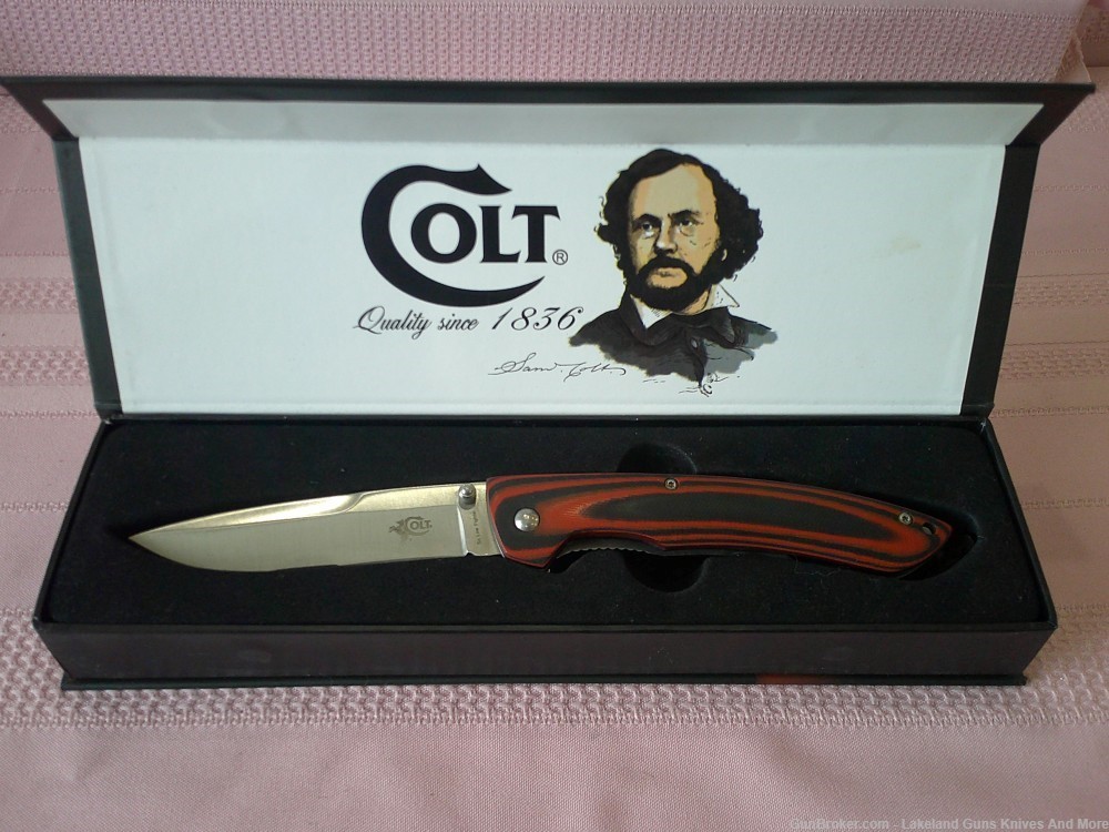 New In Box Complete Stunning Colt So Low Fighter Blood Stripe Knife!-img-9
