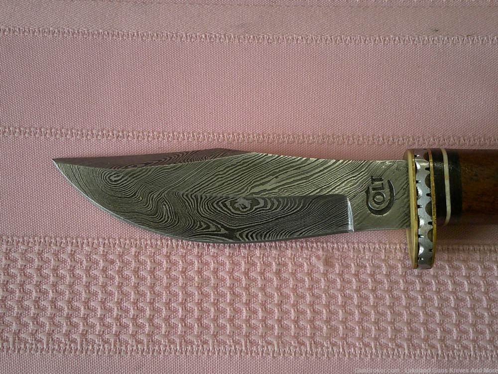 New In The Box Stunning Colt Damascus Hunter Fixed Blade Knife!-img-18