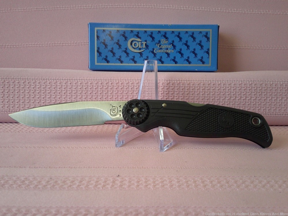 NIB Fascinating & Rare USA Made Kit Rae Design Colt Revolver Lockback Knife-img-3