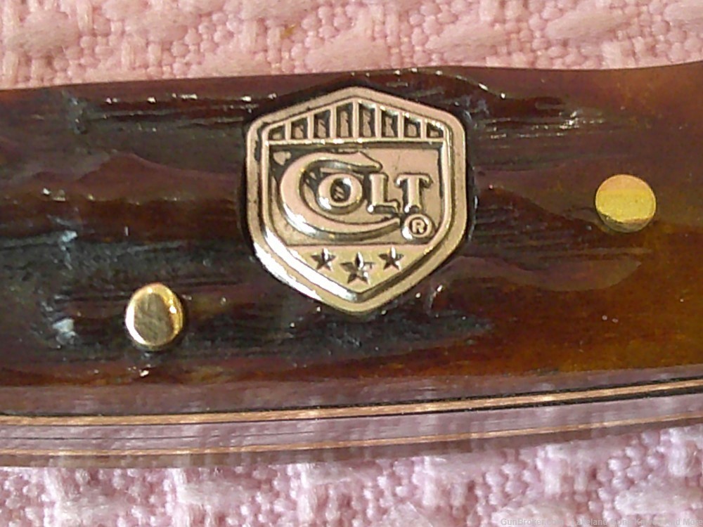 NIB Colt Brown Bone Stag "Quality Since 1836" 2 Blade Canoe Knife!-img-15
