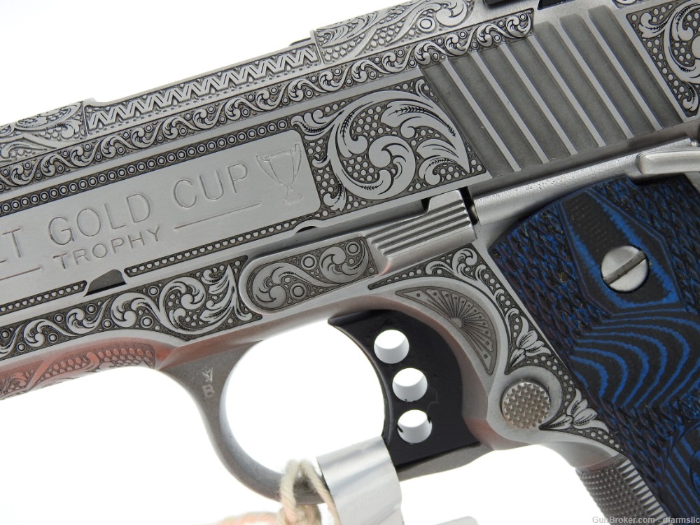 Rare Unique Custom Engraved Colt 1911 Gold Cup Trophy 45 ACP-img-6