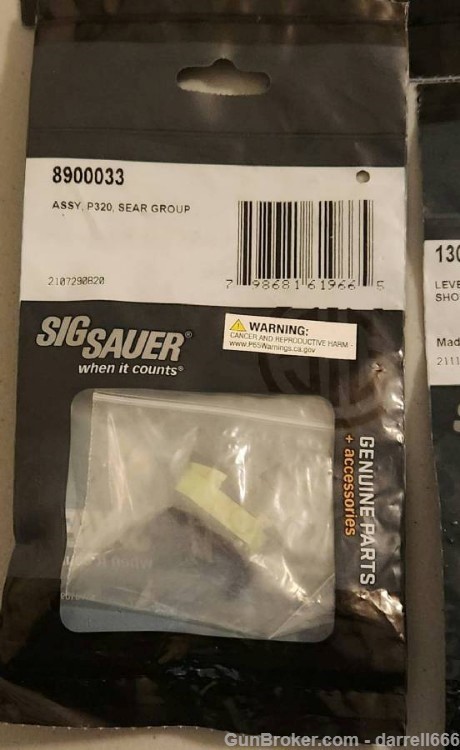 Sig Sauer P320 factory manual safety Lower parts kit-img-1