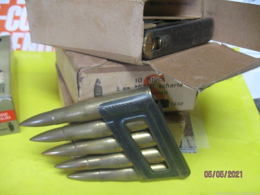 Two WWII Packs M30 8x56mmR Hungarian 1938 issue 20 rds German Swastika Ammo-img-1