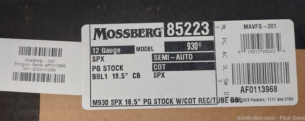 Mossberg 930 SPX Pistol Grip 12GA Semi-Auto Shotgun Tan 18.5" 85233-img-3