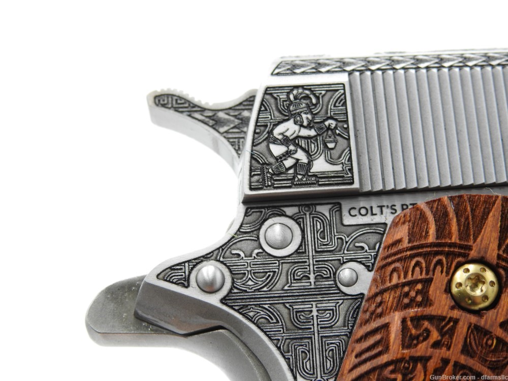 Custom Engraved Aztec Empire Colt MK IV Series 70 Gov't Model 1911 45 ACP-img-18