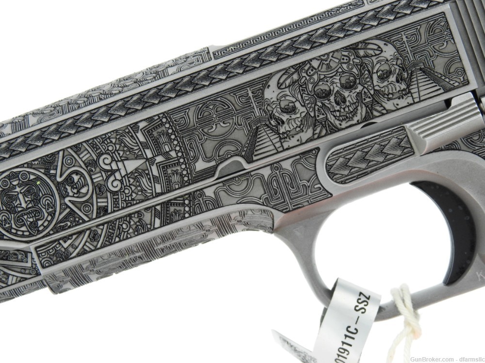 Custom Engraved Aztec Empire Colt MK IV Series 70 Gov't Model 1911 45 ACP-img-5
