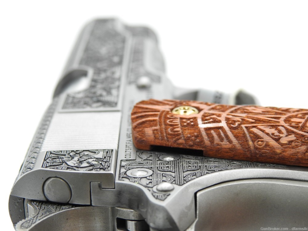 Custom Engraved Aztec Empire Colt MK IV Series 70 Gov't Model 1911 45 ACP-img-25