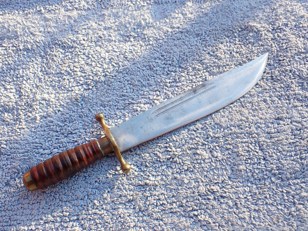 ABERCROMBIE & FITCH COLLINS 1880's NO. 17 BOWIE KNIFE w/ ORIGINAL SCABBARD-img-9