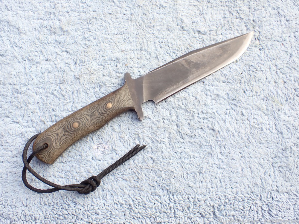 CHARLES OCHS LARGE TACTICAL BOWIE FIGHTING KNIFE WITH ORIGINAL SCABBARD -img-7