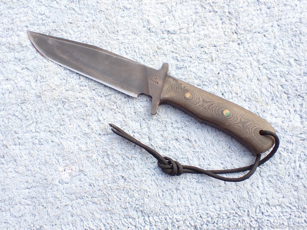 CHARLES OCHS LARGE TACTICAL BOWIE FIGHTING KNIFE WITH ORIGINAL SCABBARD -img-8