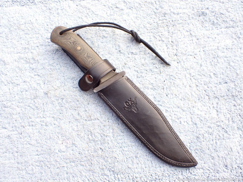 CHARLES OCHS LARGE TACTICAL BOWIE FIGHTING KNIFE WITH ORIGINAL SCABBARD -img-5