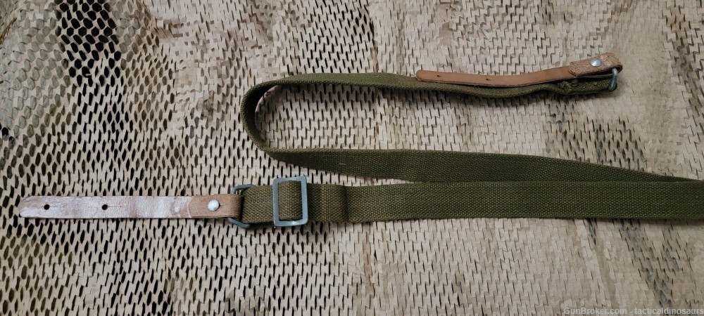 Genuine Chinese SKS Type 56 63 81 Rifle Sling with Leather Strap with stamp-img-3