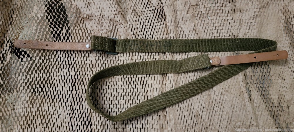 Genuine Chinese SKS Type 56 63 81 Rifle Sling with Leather Strap with stamp-img-0