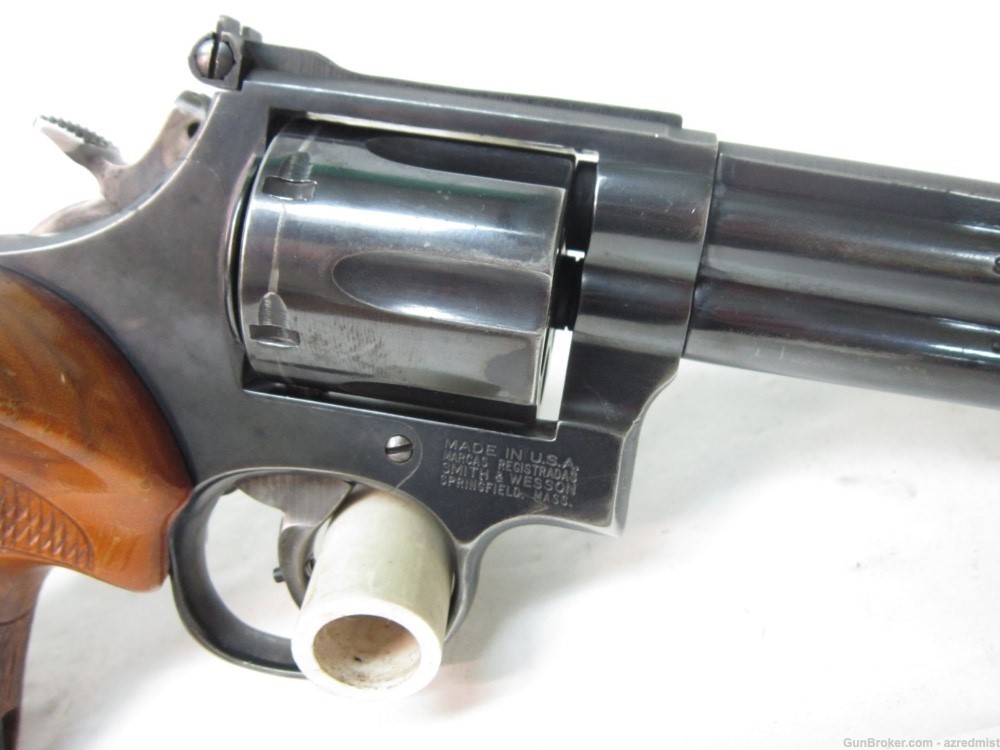Smith & Wesson Model 586 w/ 6" Barrel, Four Position Front Sight, Good Cond-img-4