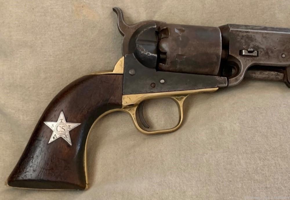1st TEXAS INFANTRY D. K. RICE 1851 navy Colt. Civil War. Confederate. TEXAS-img-3