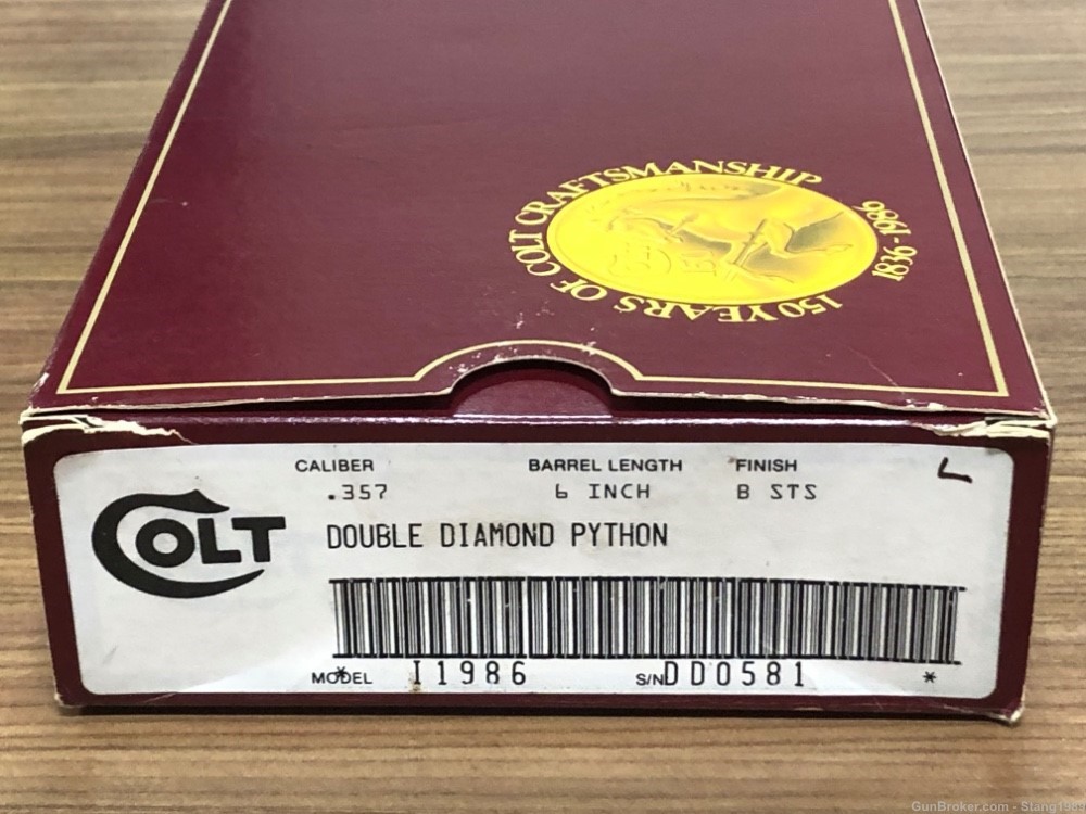 Colt Python Double Diamond Factory Original Box #DD0581-img-0