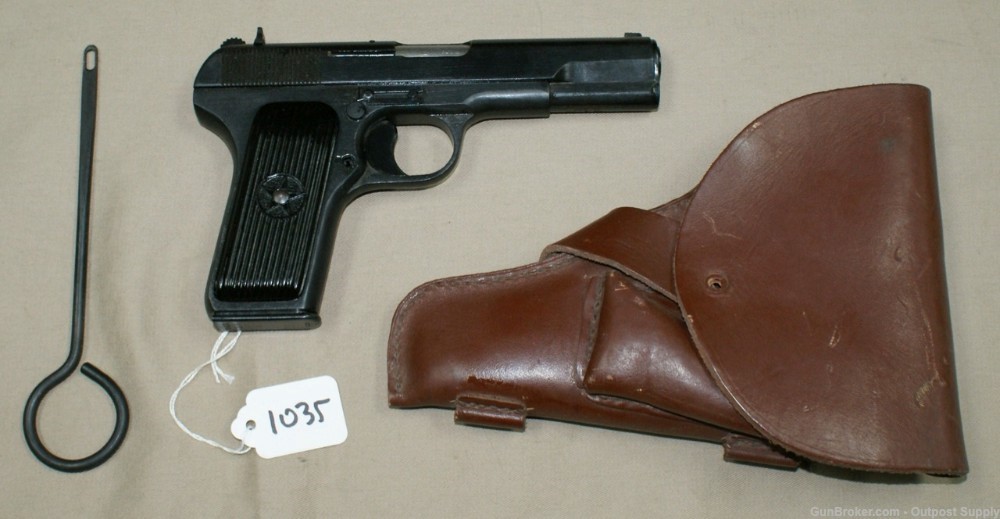 Romanian TT-33 Tokarev Pistol 7.62x25 + Holster & Rod Very Good 1956 C&R-img-0