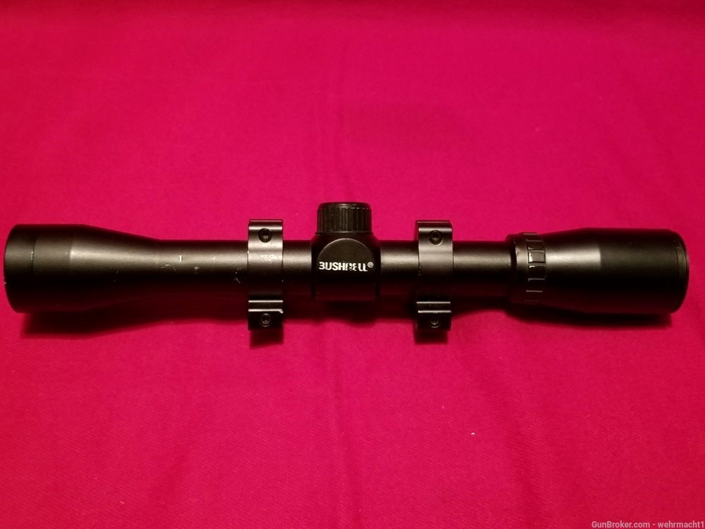 BUSHNELL RIFLE SCOPE WITH MOUNTING RINGS CLEAR LENSES-img-0