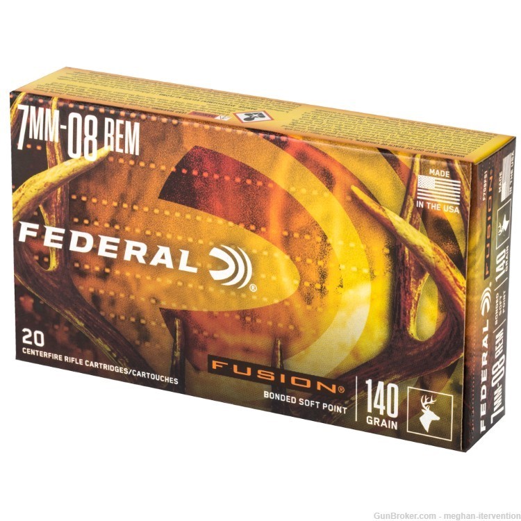 Federal Fusion 7mm-08 140 Grain Soft Point – 20 Rounds-img-1