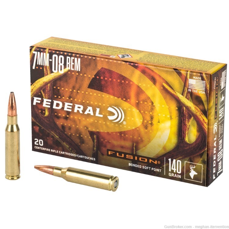 Federal Fusion 7mm-08 140 Grain Soft Point – 20 Rounds-img-0