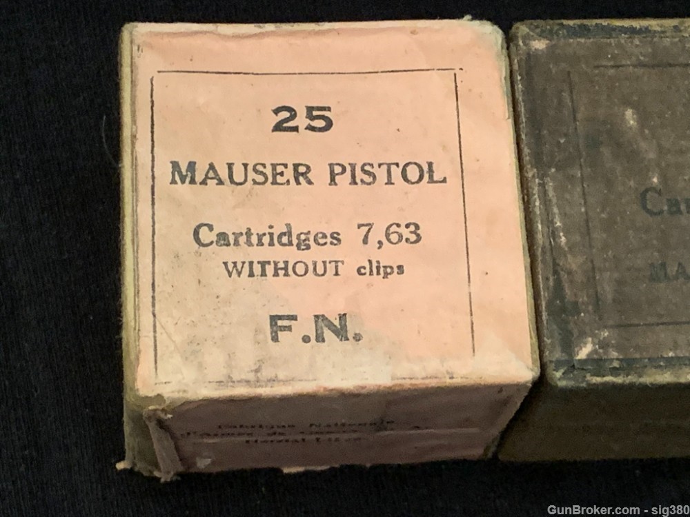 ANTIQUE FN 7.63 MAUSER AMMO 50RDS-img-1