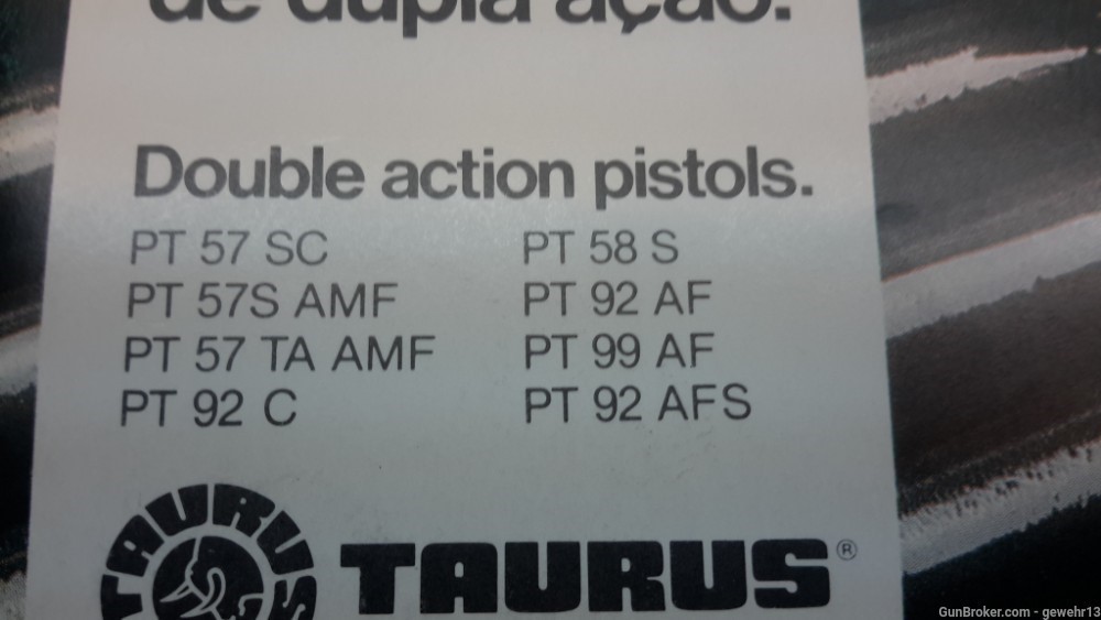 Vintage Taurus double-action PT57 thru PT92 Owner's Manual and Literature-img-1