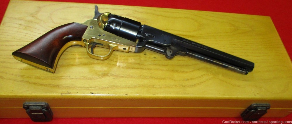 Pietta, 1851 Navy, .44 Cal, Unfired in Wood Case-img-10