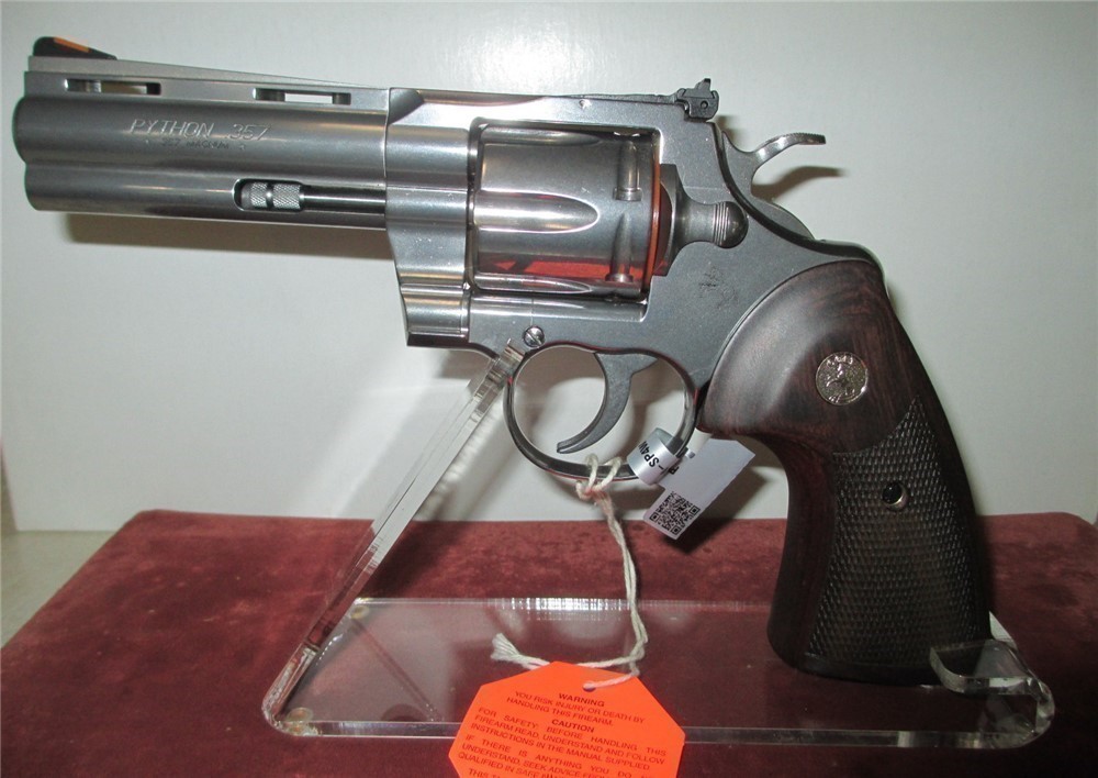COLT PYTHON NEW PRODUCTION 4 INCH S/S 357 MAGNUM-img-0