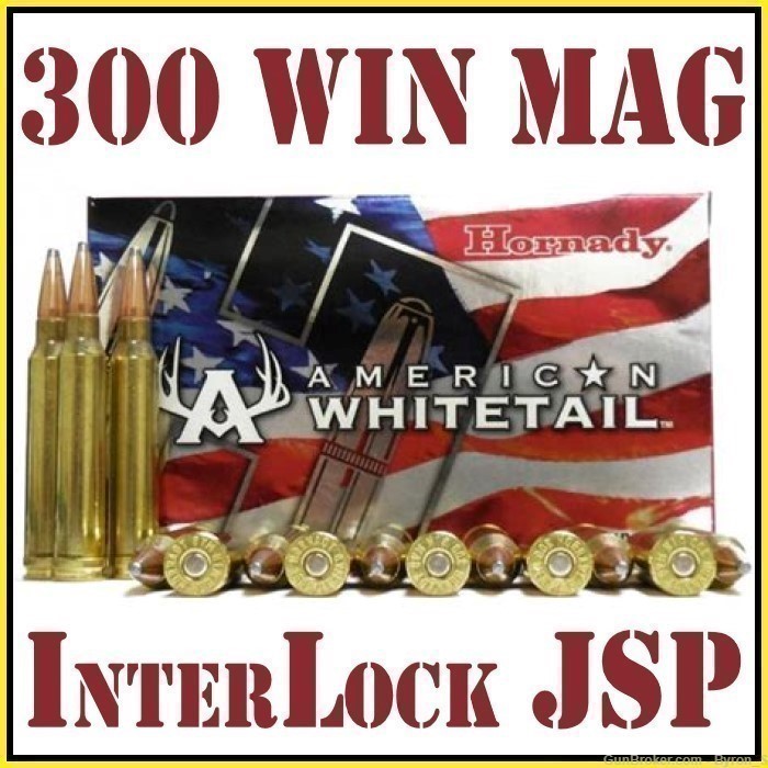 20rds Hornady American Whitetail™ JSP 300 WIN Mag 180gr PSP 82044 FAST SHIP-img-3