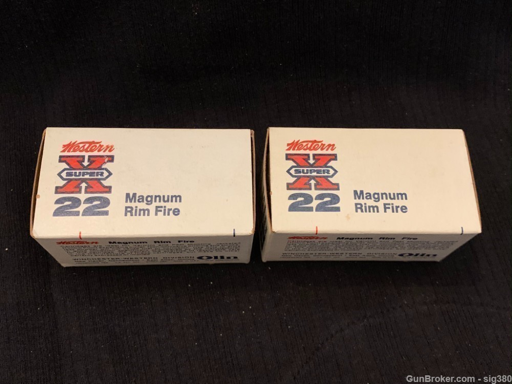 VINTAGE WESTERN SUPER X 22 MAGNUM HOLLOW POINT 2 BOXES-img-2
