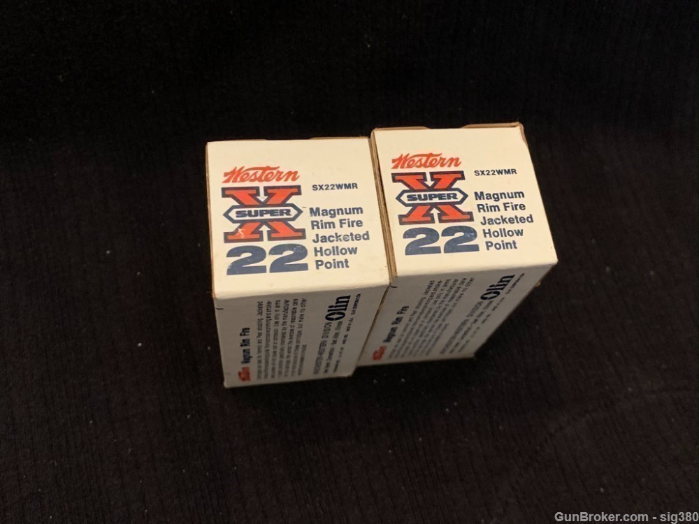 VINTAGE WESTERN SUPER X 22 MAGNUM HOLLOW POINT 2 BOXES-img-3