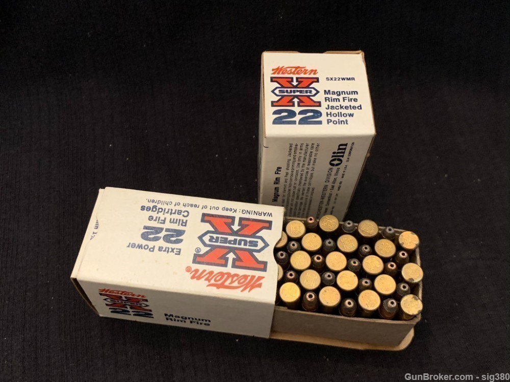 VINTAGE WESTERN SUPER X 22 MAGNUM HOLLOW POINT 2 BOXES-img-4