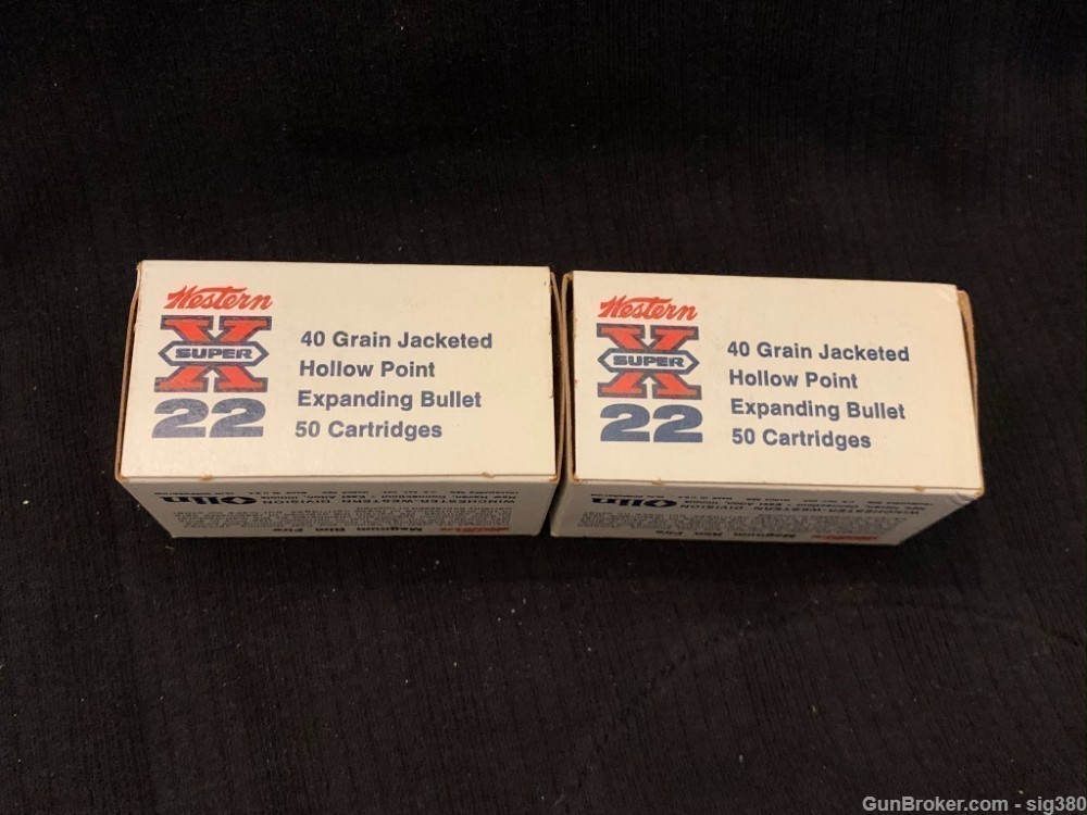 VINTAGE WESTERN SUPER X 22 MAGNUM HOLLOW POINT 2 BOXES-img-1