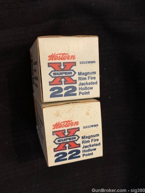 VINTAGE WESTERN SUPER X 22 MAGNUM HOLLOW POINT 2 BOXES-img-1