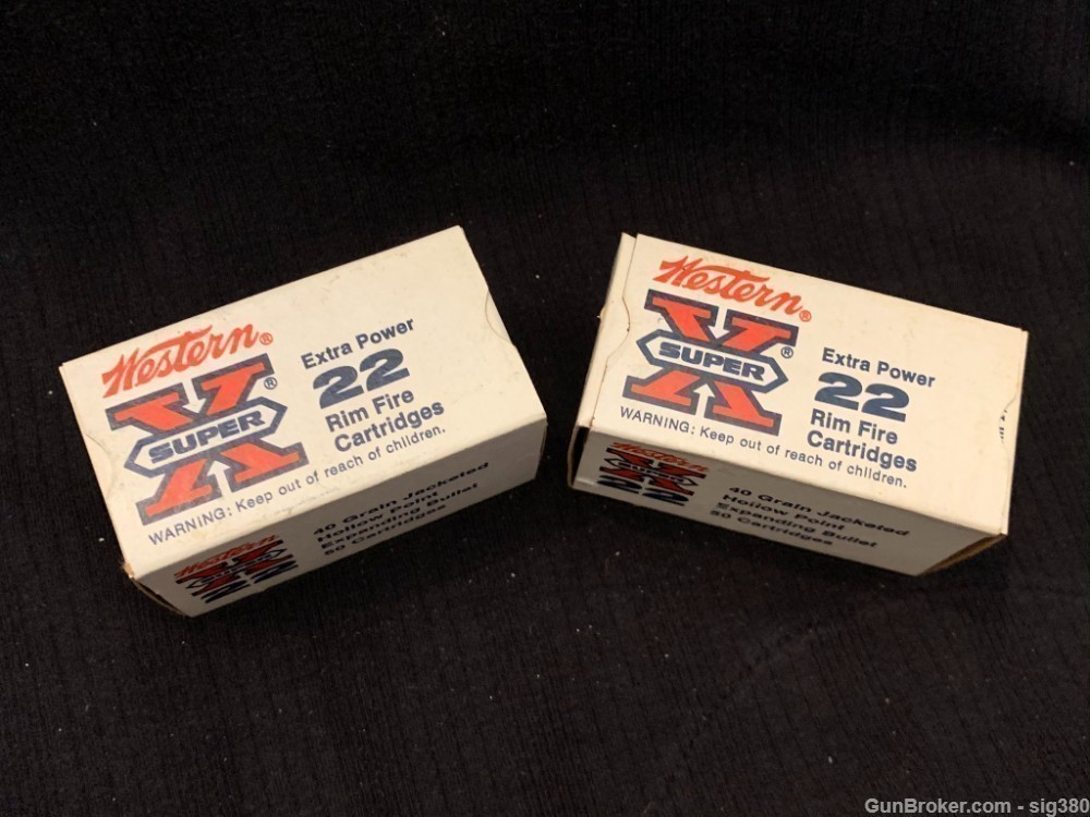 VINTAGE WESTERN SUPER X 22 MAGNUM HOLLOW POINT 2 BOXES-img-0