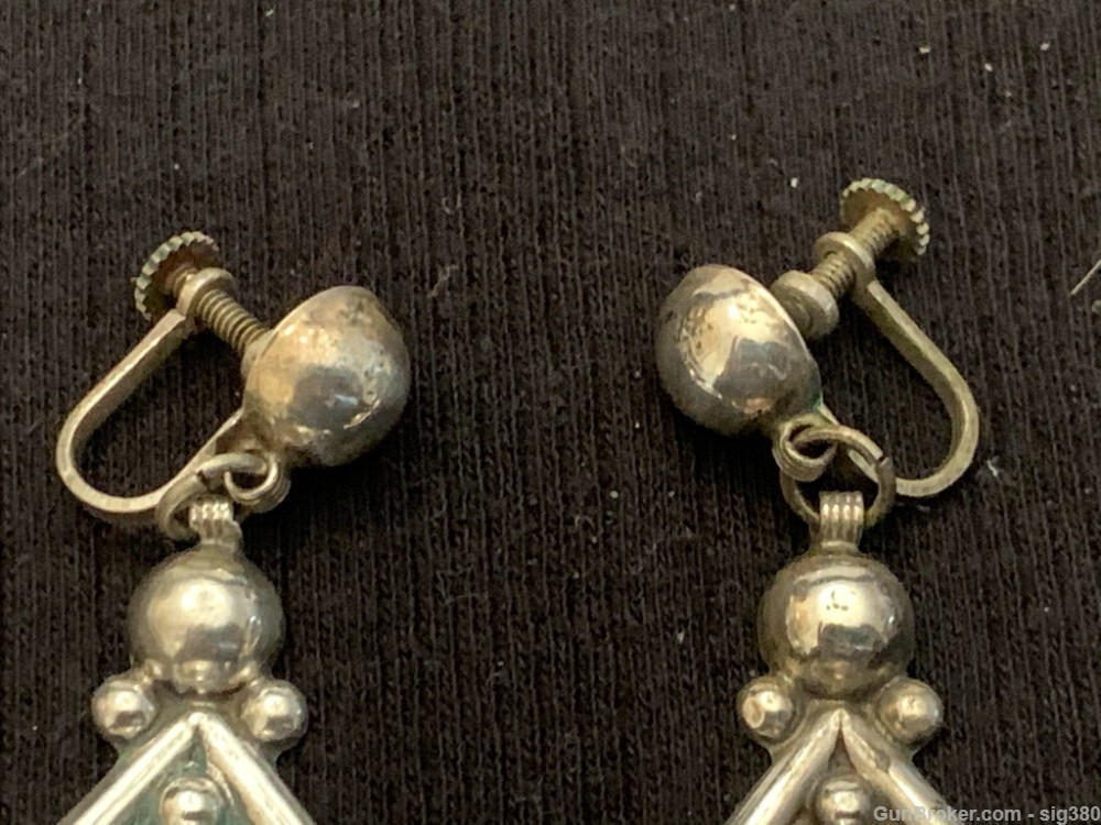 VINTAGE PLATA GUAD MEXICAN STERLING SILVER EARRINGS / 6GR-img-2