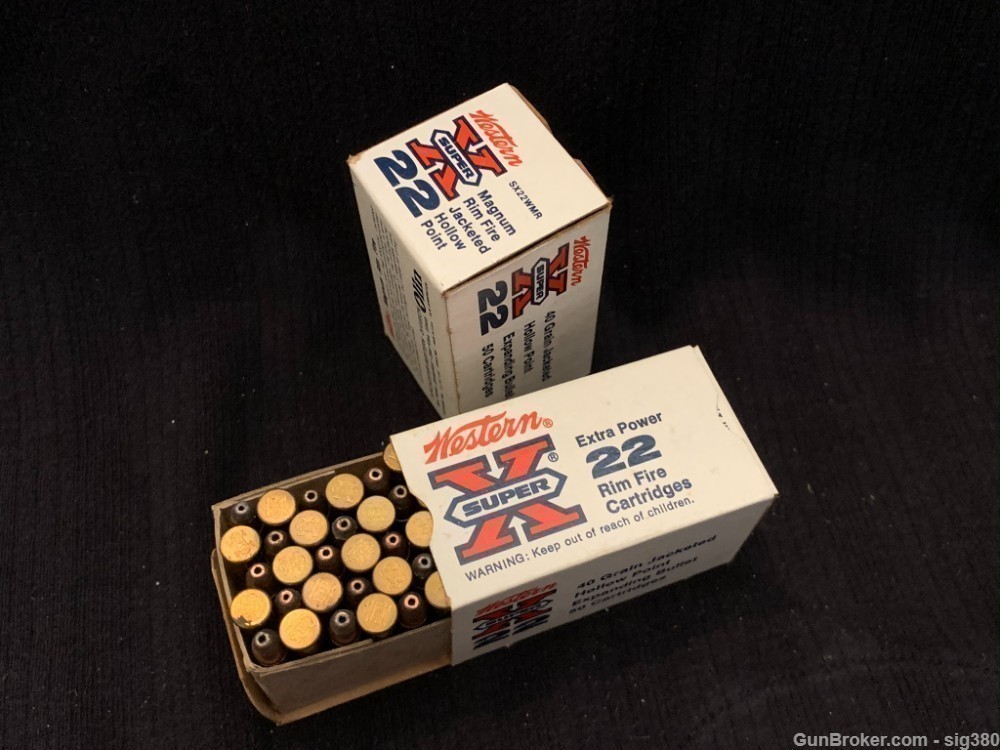 VINTAGE WESTERN SUPER X 22 MAGNUM HOLLOW POINT 2 BOXES-img-4