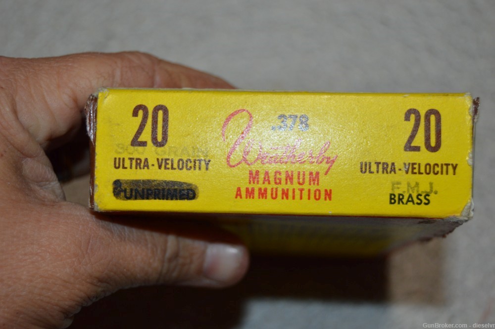 60 Rounds VINTAGE Collectable Weatherby 378 Magnum 300 Gr. FMJ / Solid Ammo-img-1