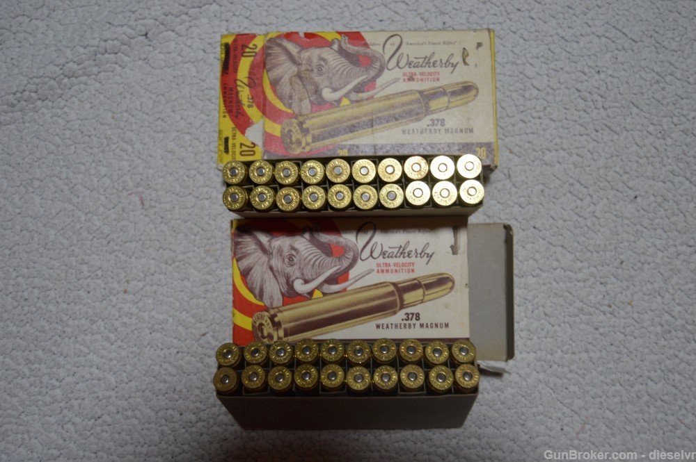 VINTAGE Collectable 40 Weatherby 270 Grain 378 Weatherby Magnum Ammunition-img-6