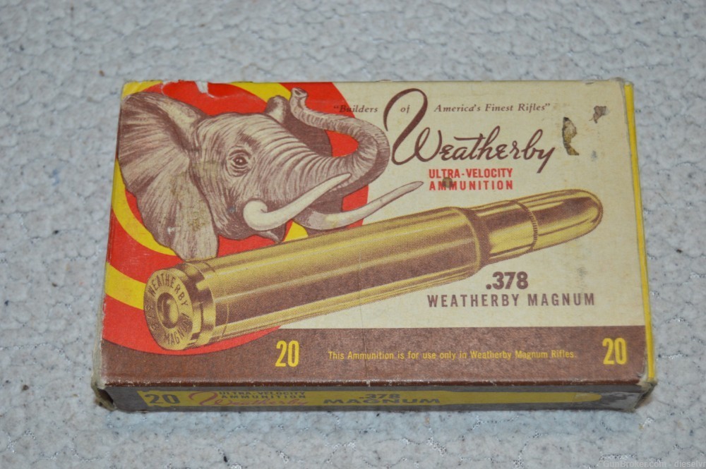 VINTAGE Collectable 40 Weatherby 270 Grain 378 Weatherby Magnum Ammunition-img-0