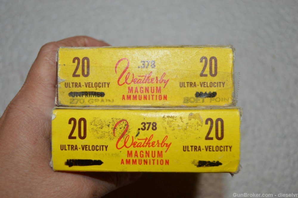 VINTAGE Collectable 40 Weatherby 270 Grain 378 Weatherby Magnum Ammunition-img-5
