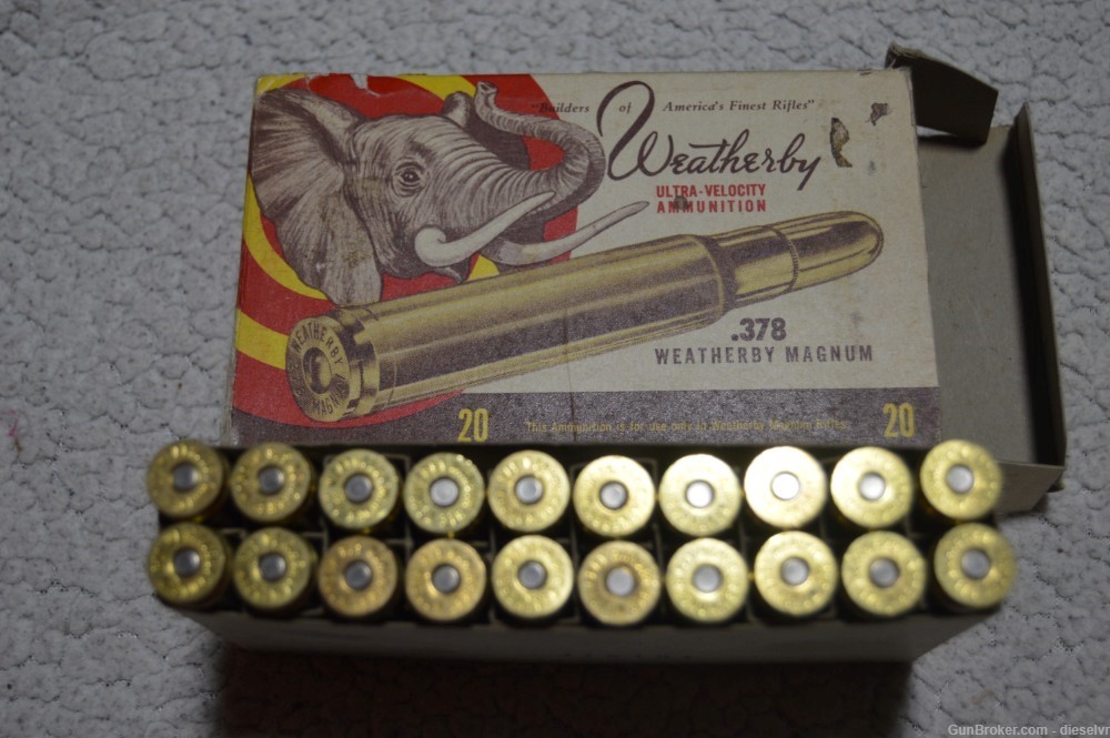 VINTAGE Collectable 40 Weatherby 270 Grain 378 Weatherby Magnum Ammunition-img-2