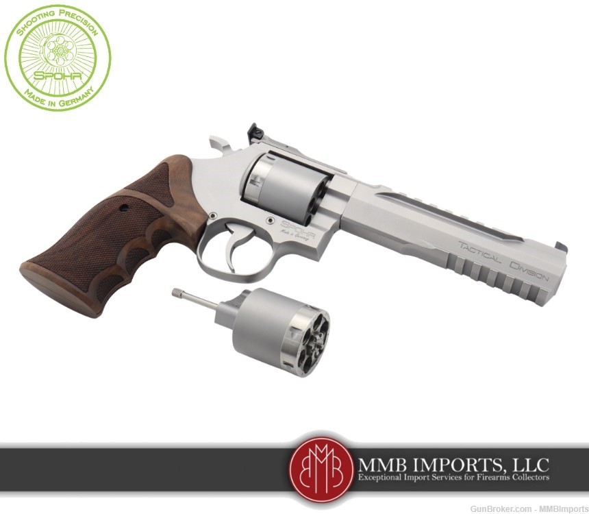 New 2024 Model: Spohr Tactical Division Stainless .357 Revolver + 9mm Cyl.-img-6