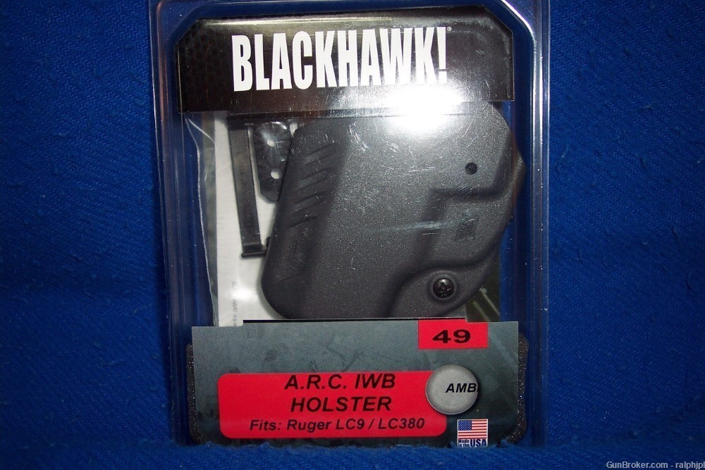 BLACKHAWK! A.R.C. IWB Holster Model 49 Beltloop Clip Mount Ruger LC9/LC380-img-0