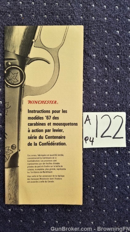 Orig Winchester Centennial '67 Owners Instruction Manual-img-0