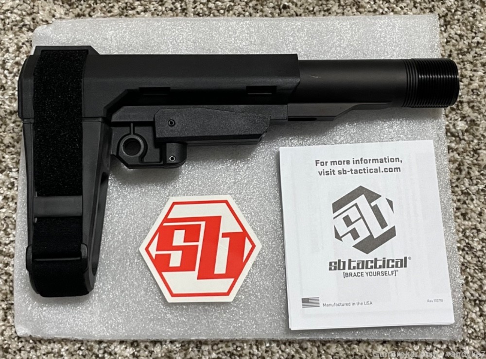 SBA3 SB Tactical AR Pistol Brace w/ Adjustable Buffer Tube SBA3-01-SB NEW-img-7